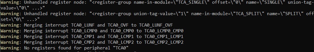 atdf2svd warning about TCA0