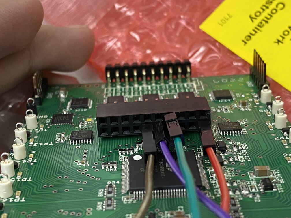 Picture of connections to dev board