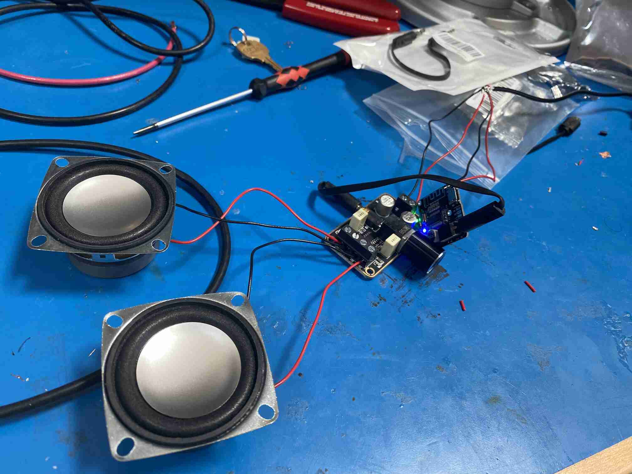 initial speaker wiring